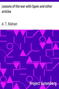Cover of Lessons of the war with Spain and other articles — Reading Notes