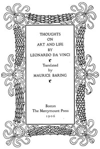 Cover of Thoughts on Art and Life — Context and Discussion