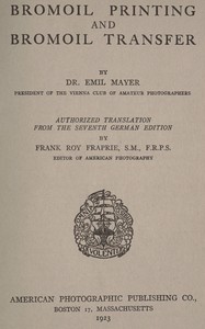 Cover of Bromoil printing and bromoil tra...