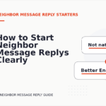 How to Start Neighbor Message Replys Clearly