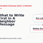 What to Write First in A Neighbor Message Reply