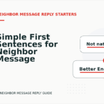 Simple First Sentences for Neighbor Message Replys
