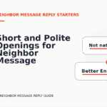 Short and Polite Openings for Neighbor Message Reply English