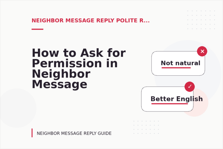 How to Ask for Permission in Neighbor Message Reply English How to Ask for Permission in Neighbor Message Reply English