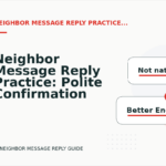 Neighbor Message Reply Practice: Polite Confirmation Examples