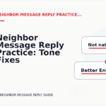 Neighbor Message Reply Practice: Tone Fixes for Real Situations