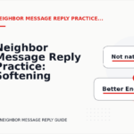 Neighbor Message Reply Practice: Softening Direct Sentences